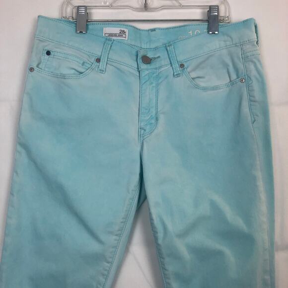 GAP Legging Jean Sky Blue Mid-Rise Wash Jeans Size 28 - Picture 4 of 13